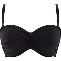 Panache Anya Riva Bandeau Bikini Top - Black