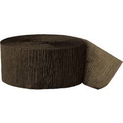 Unique Party Crepe Paper Streamer Brown 24.6m