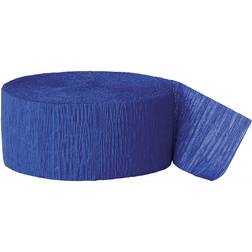 Unique Party Crepe Paper Streamers Royal Blue 24.6m