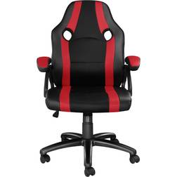 tectake Sedia da ufficio Benny nero/rosso da