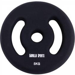 Gorilla Sports Vinyl halterschijven set 2 x 4 kg donker blauw