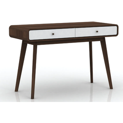 Domus Living Caitlin Walnut/White Writing Desk 50x120cm