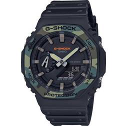 Casio G-Shock Camouflage Layered Bezel -rannekello GA-2100SU-1AER