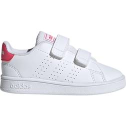 adidas Infant Advantage - Cloud White/Real Pink/Cloud White