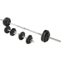 Viavito Cast Iron Barbell and Dumbbell Weight Set 50kg