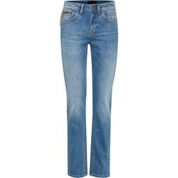 PULZ Jeans Karolina Highwaist Straight Jeans - Light Blue Denim