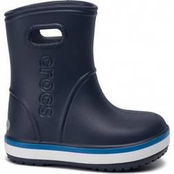 Crocs Kid's Crocband Rain Boot - Navy/Bright Cobalt