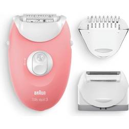 Braun SE3440 Epilatore Elettrico 3-In-1 Colore Rosa Bianco