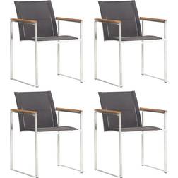 vidaXL 46516 4-pack Silla de jardín para comedor