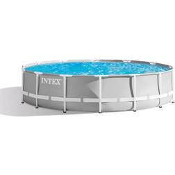 Intex 26720 Piscina Rotonda Fuoriterra Grigio 427X107 cm 427x107 cm Con Pompa Filtro