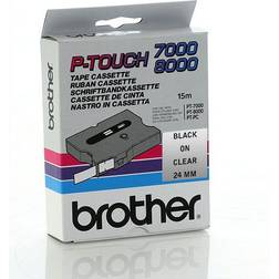 Brother TX-151 (Black on Transparent)
