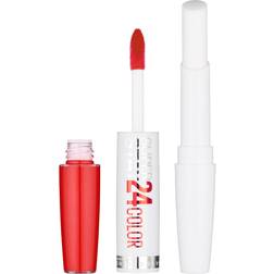 Maybelline Pintalabios Larga Duración Superstay 24H, Tono 553 Steady Red, 1 Unidad (Paquete de 1)