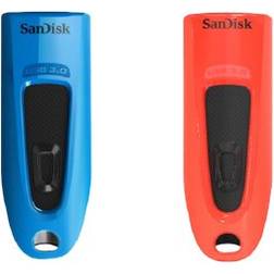 Kingston Sandisk Ultra Flash Drive Cz48 32Gb Dual Pack Blue Red