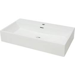 vidaXL Lavabo Con Orificio Para Grifo Cerámica 76x42.5x14.5 cm