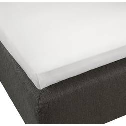 Borganäs Satin Underlakan Svart, Vit (260x180cm)