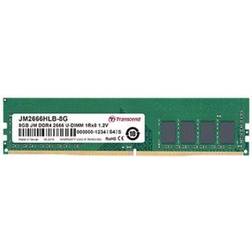Transcend JetRAM Werkgeheugenmodule voor PC DDR4 8 GB 1 x 8 GB Non-ECC 2666 MHz 288-pins DIMM CL19 JM2666HLG-8G
