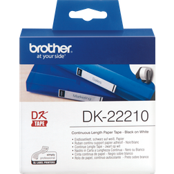 Brother DK Tape Black on White