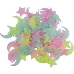 Self-luminous Decorations Moon & Stars 100pcs