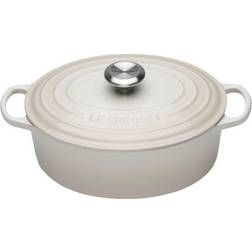 Le Creuset Meringue Signature Cast Iron Oval med lock