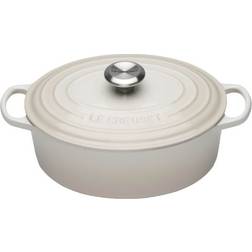 Le Creuset Meringue Signature Oval with lid 1.24 gal