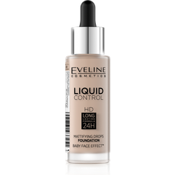 Eveline Cosmetics Liquid Control maquillaje líquido con pipeta tono 020 Rose Beige 32 ml