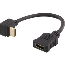 Deltaco Angled Down HDMI-HDMI M-F 0.2m