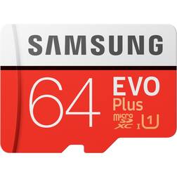 Samsung MicroSD XC EVO Plus 2020 Capacità 64 GB UHS-I 1 Classe 10 Velocità fino 100 MB s ideale per video 4K con Adattatore SD