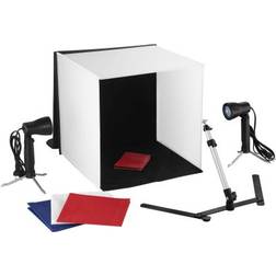 vidaXL Mini studio photo avec 8 arrière-plans 3 trépieds 2 lampes 24 W