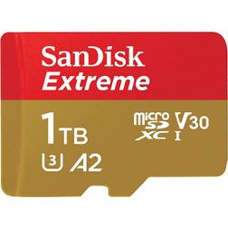 SanDisk 1TB Extreme microSDXC UHS-I/U3 A2 Memory Card with Adapter, Speed Up to 160MB/s (SDSQXA1-1T00-GN6MA)