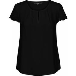 Vero Moda Lace Sleeves Top - Black