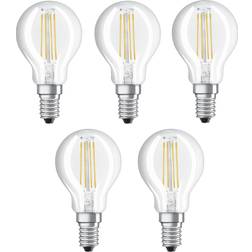 LEDVANCE OSRAM LED E14 P40 4W filamenti 827 470lm 5x trasparente