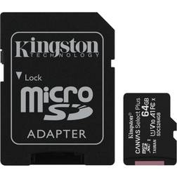 Kingston Lot de 3 cartes microSDXC Canvas Select Plus 64 Go avec adaptateur SD