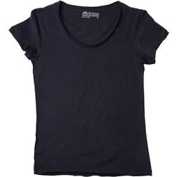 Bread & Boxers Crew-Neck Relaxed Blue Female Camiseta de Manga Corta Azul