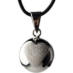 Babylonia Bola Glitter Heart Pendant - Black