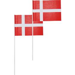 Decor Hand Flags Denmark Small White/Red 10-pack