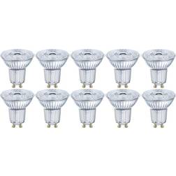 LEDVANCE OSRAM 10 réflecteurs LED GU10 4,3 W 2 700 K 350 lm transparent