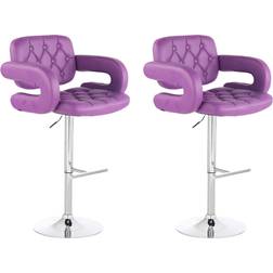 CLP Dublin Leatherette 2-pack Bar Stool 123cm 2pcs
