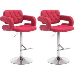 CLP Dublin Polyester 2-pack Tabouret de bar 123cm 2pcs