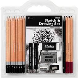 Panduro Hobby Sketch & Drawing Set 18 Pieces