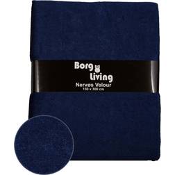 Borg Living Nervøs Velour Dug Blå (300x150cm)