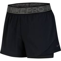 NIKE Pro Flex 2-in-1 Woven Shorts Women - Black/Thunder Grey