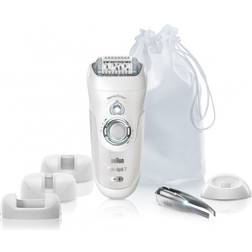 Braun Silk-épil 7 SensoSmart 7/870 40 pinzas Plata, Blanco