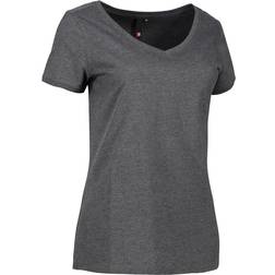 ID Core V-neck Tee Ladies - Charcoal Melange