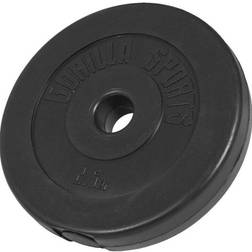 Gorilla Sports Disques de Poids Individuel ou Ensemble, 2,5kg, Ø 30mm, Plastique, Noir Disques d'Haltères, pour Musculation