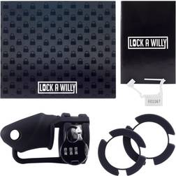 Gabbia di Castità in Silicone Lock-A-Willy Nero