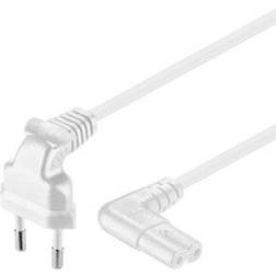 Goobay Câble d'alimentation IEC-320/C7 coudé 2 m Blanc