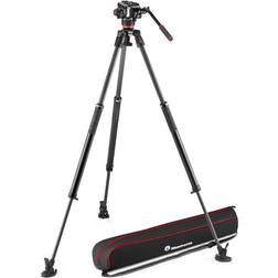 Manfrotto Rótula 504X con trípode de pata simple 635 Fast carbono