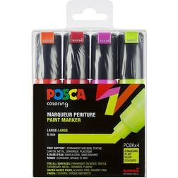 Uni Posca PC-8K Broad Bullet Neon 4-pack