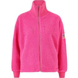 Svea Kathryn Pile Zip Sweater - Neon Pink