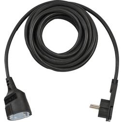 Brennenstuhl Alargador eléctrico ip20 h05vv-f3g1,5 de 5 m (negro) con clavija plana